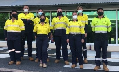 Photo: Jack Rentsch, William Hayes, Mathew Kapitula, Craig Doolan, Naria Da Costa Martins, Djuna Pollard, Brad Taheny, Georgena James and Patrick Lucchese at our 2022 apprentice induction program.
