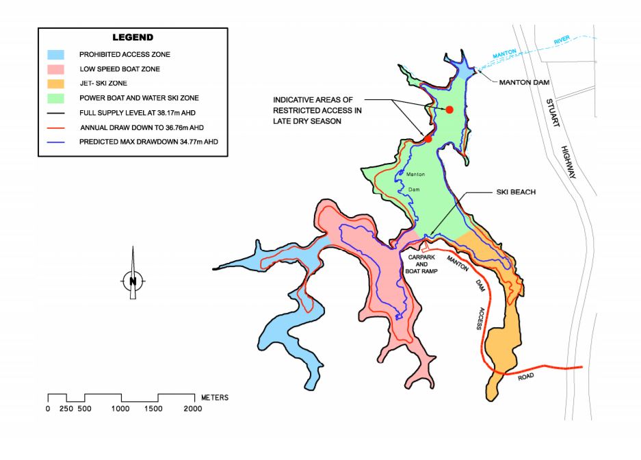 Manton Dam Map with legend
