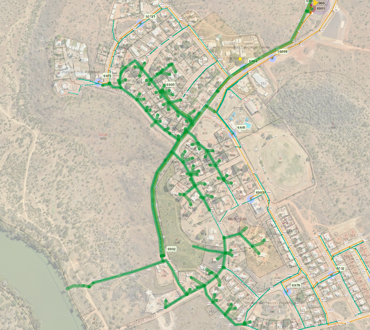 This map shows highlighted in GREEN shows the areas affected during the planned power outage.