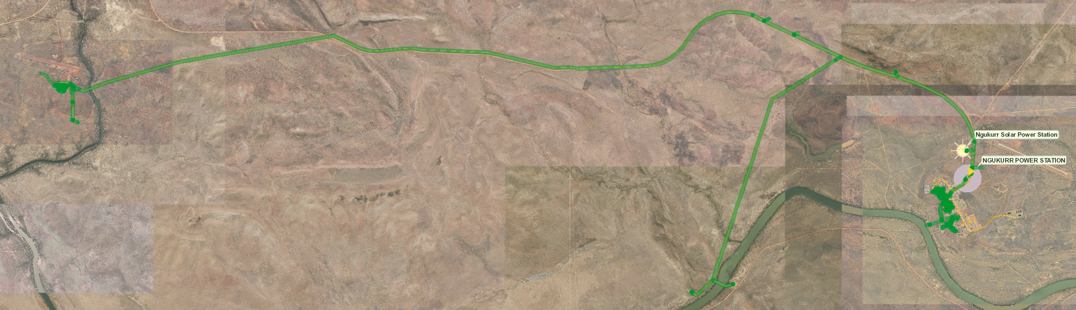Map highlighted in GREEN shows the areas affected during the planned power outage.