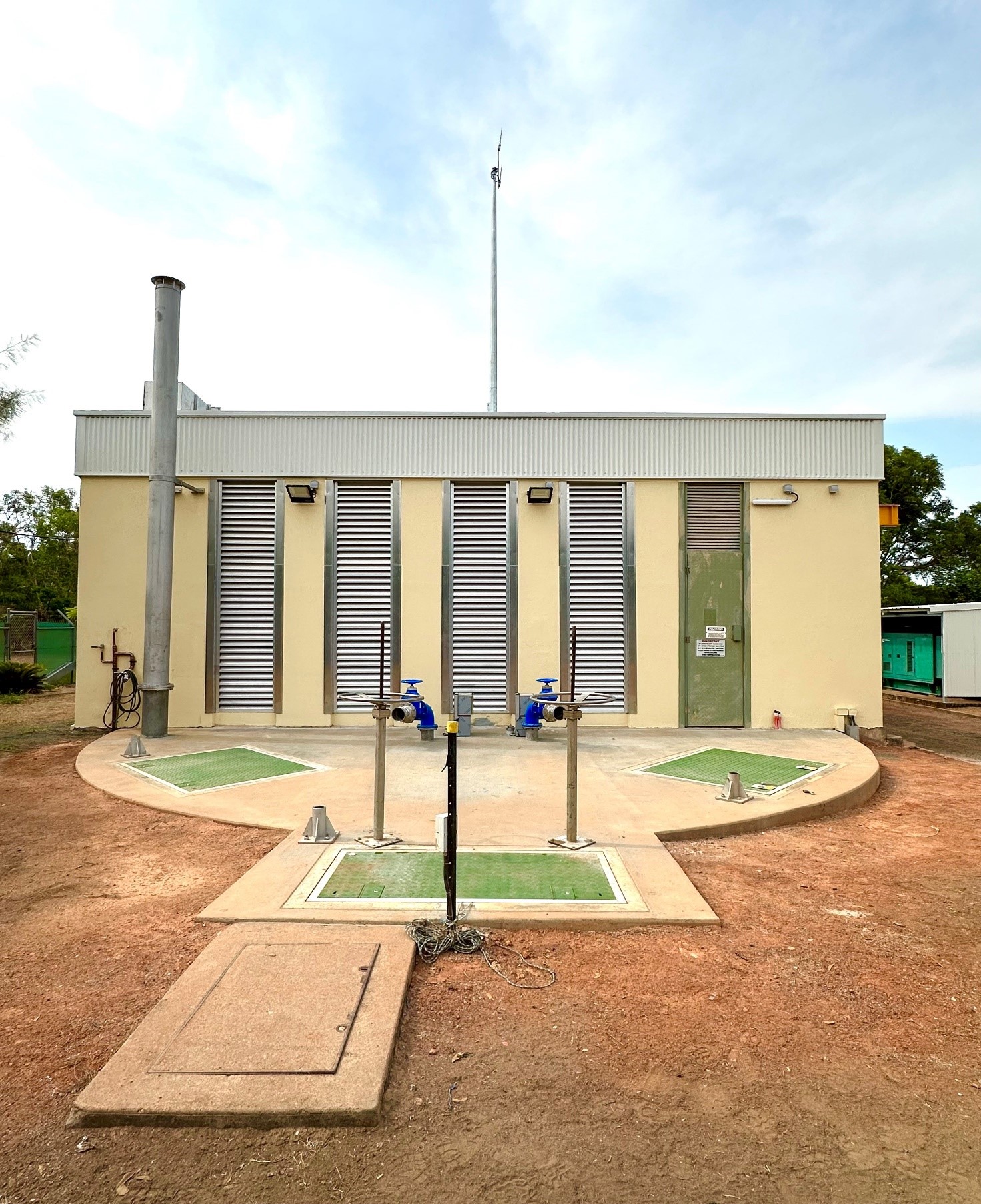 Tiwi pump station external wet wall